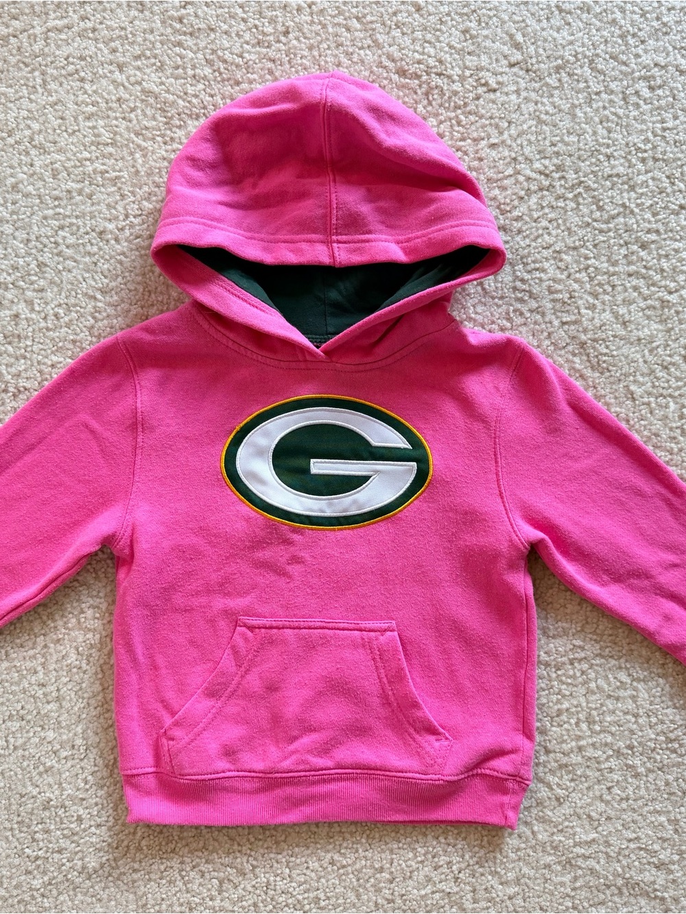 Pink Kids Green Bay Packers Hooded Sweatshirt 4T